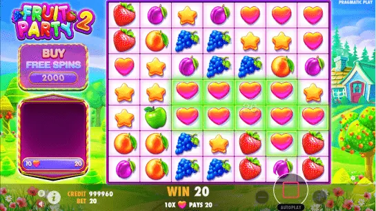 Multiplikator im Fruit Party 2 Video-Slot